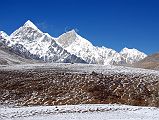 01 Ice Tooth, Shishapangma, Nyanang Ri and Phola Gangchen Up Valley Just After Leaving Shingdip On Trek To Shishapangma Advanced Base Camp